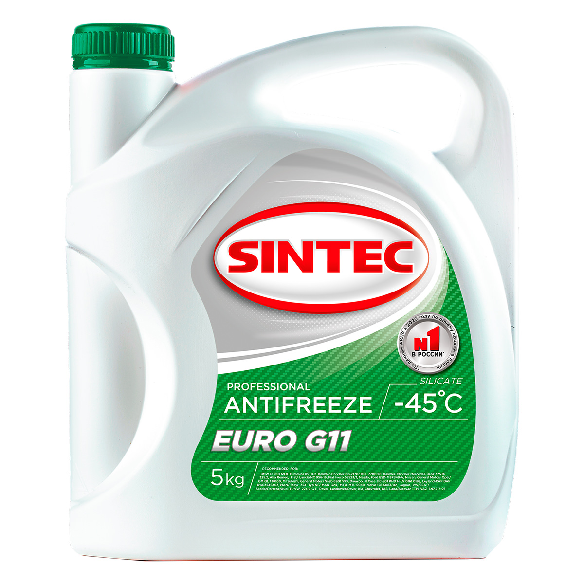 АНТИФРИЗ Green(зел) G11 SINTEC EURO 5 кг