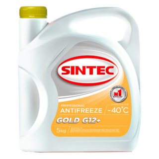 АНТИФРИЗ Yellow(жёл) G12  SINTEC GOLD 5кг