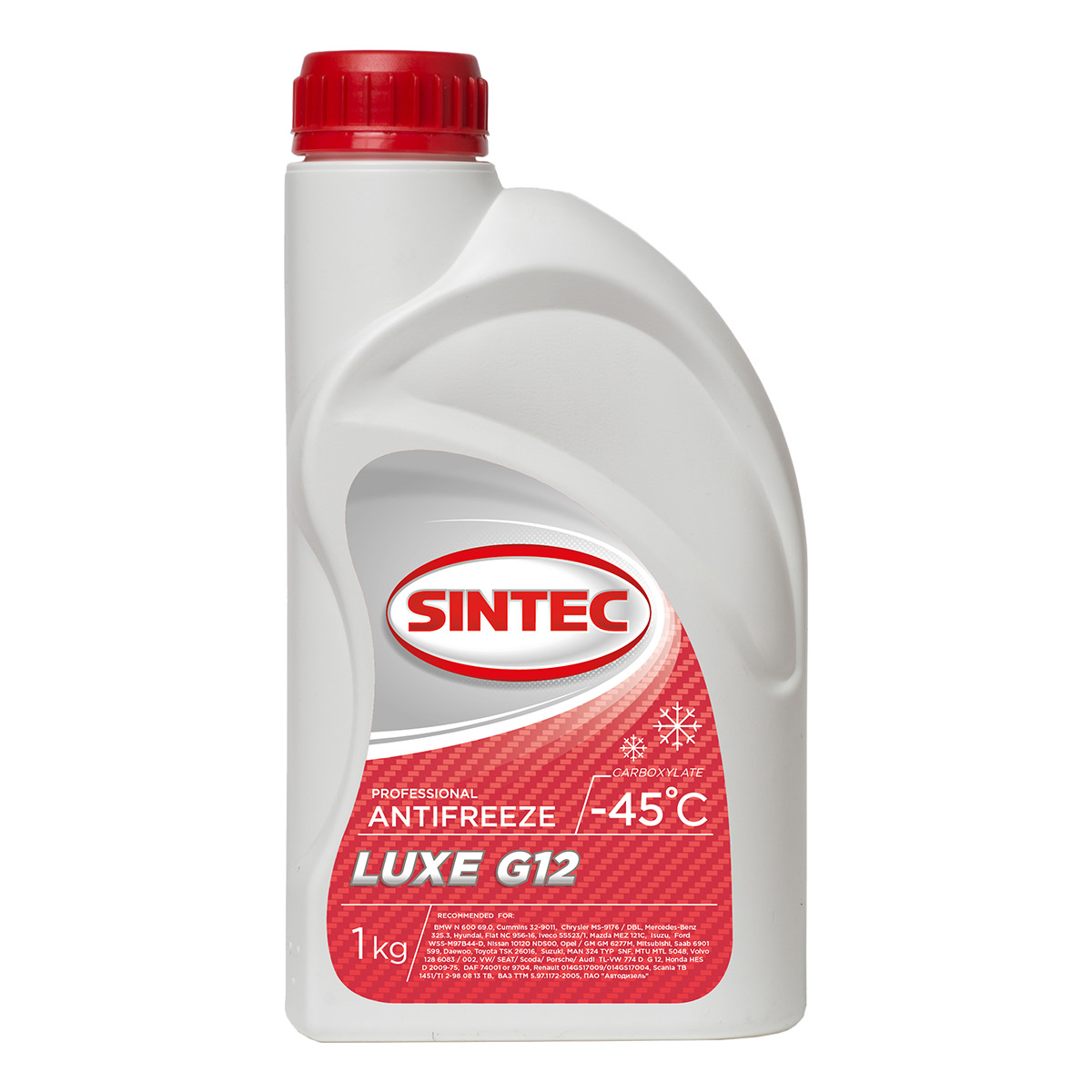 АНТИФРИЗ Red(крас) G12 SINTEC LUX 1 кг