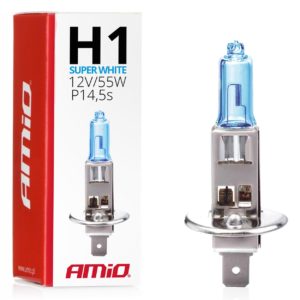 Лампа HALOGEN AMIO H1 12V 55W SUPER WHITE