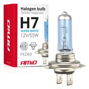 Лампа HALOGEN AMIO H7 12V 55W УФ фильтр WHITE