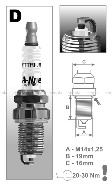 0028 Свеча зажигания Brisk ( 4шт в уп) G15YCY