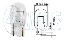Лампа Tesla W21W - 12V 21W -W3X16D 5XFS10 LF 1шт