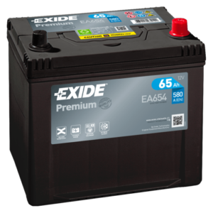 Аккумулятор 65 Ah 580A (- +) AsiaJ EXIDE Prem Carbon 2.0